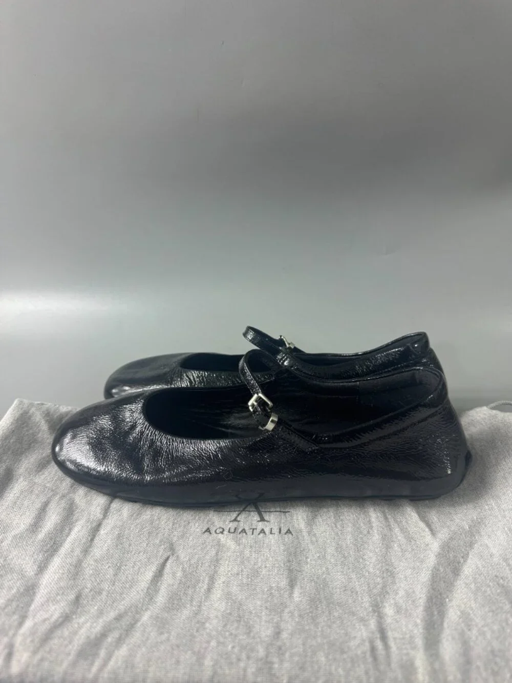 NWOT Aquatalia Black Patent Mary Jane, Size 6 1/2